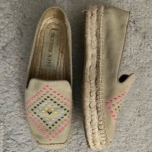 Sandy espadrilles with colored embroidery, Jack Rogers